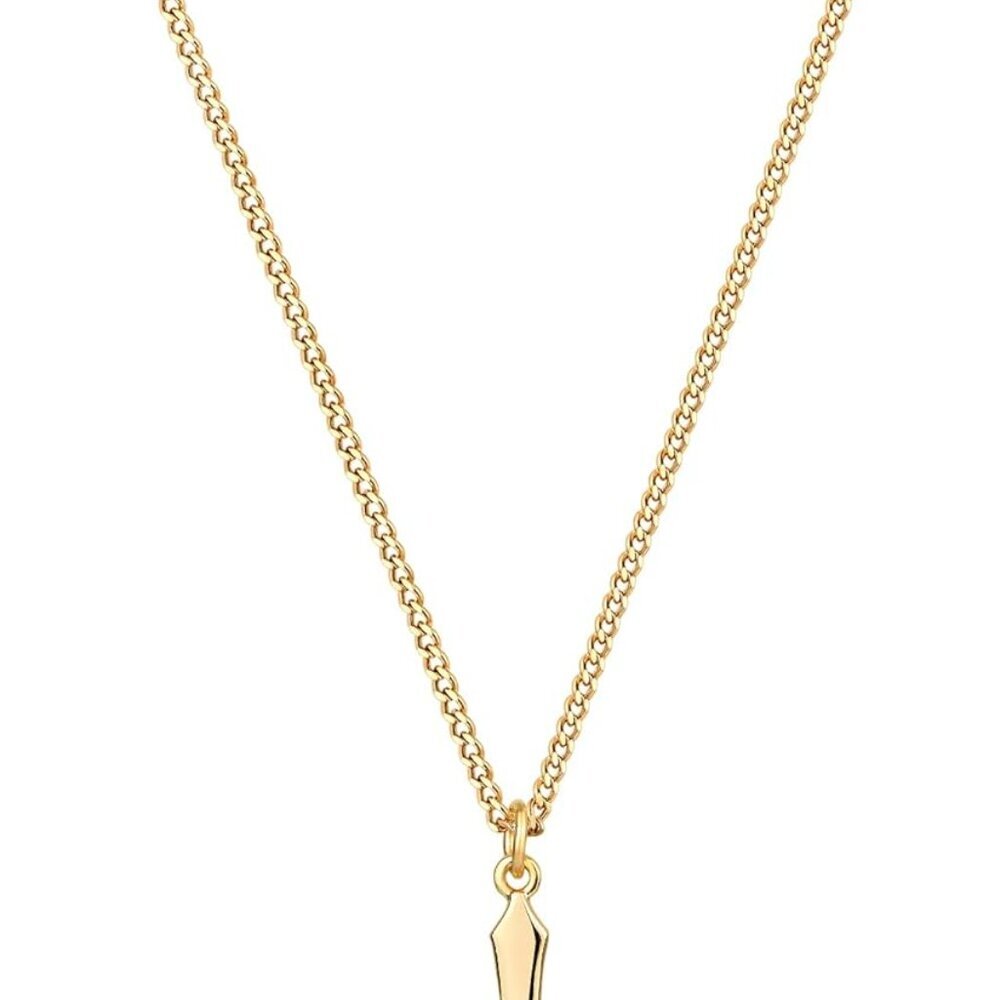Gold Dainty Cross Necklace 18K Gold Plated CZ Turquoise Faith Pendant Necklace M